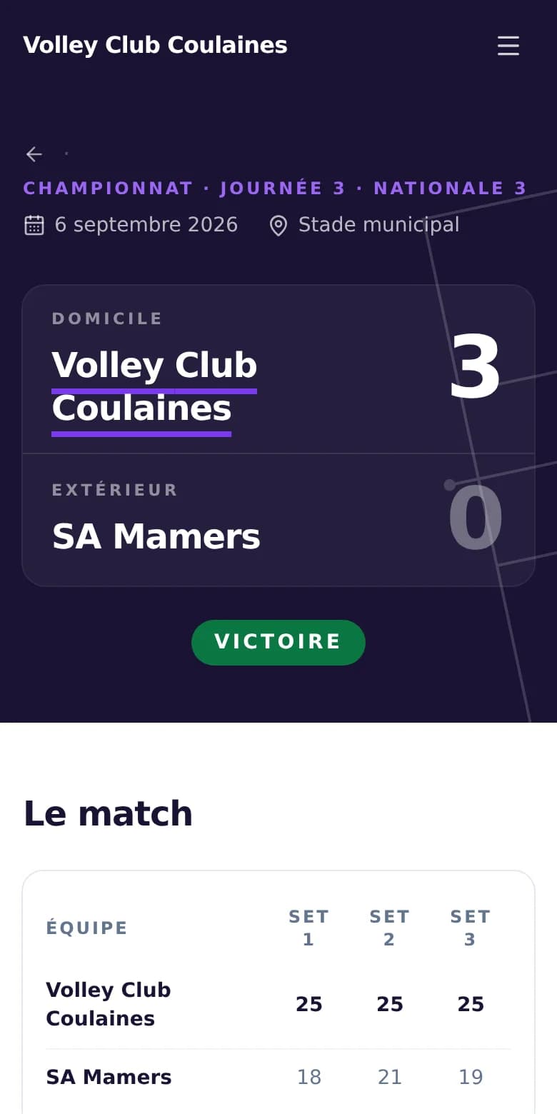 La même page de rencontre sur téléphone